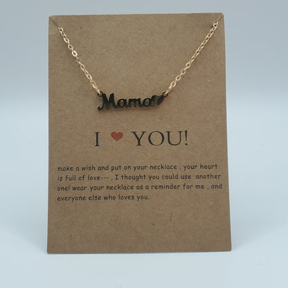 Inspirational Card Necklace