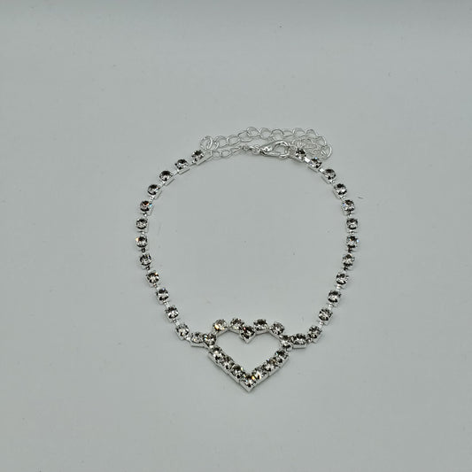 Rhinestone Heart Anklet💎