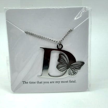 Butterfly 🦋 Initial Necklace