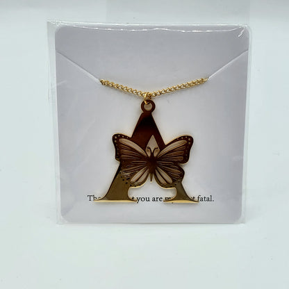 Butterfly 🦋 Initial Necklace