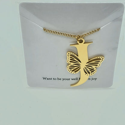 Butterfly 🦋 Initial Necklace