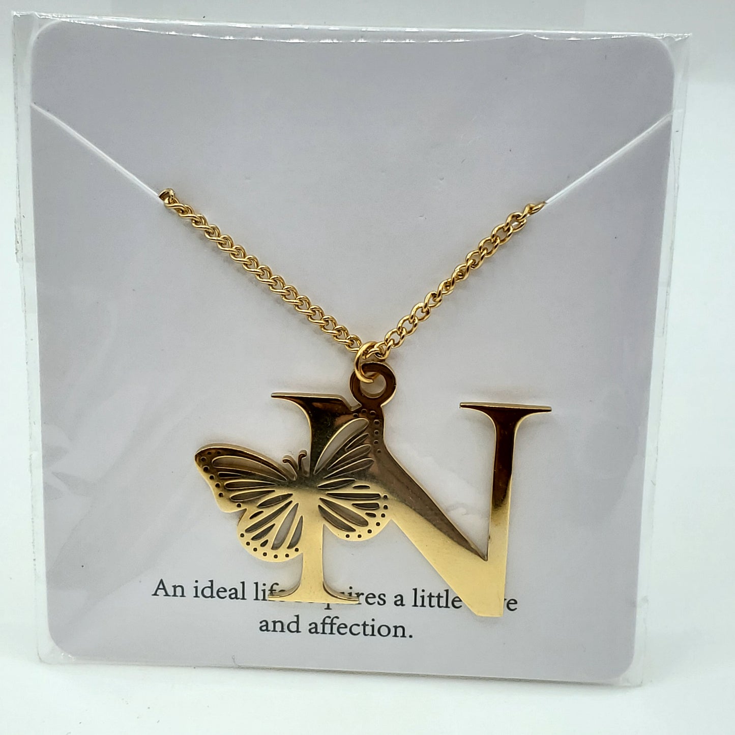 Butterfly 🦋 Initial Necklace