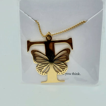 Butterfly 🦋 Initial Necklace