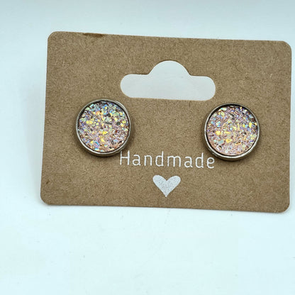 Fuzzy Circle Studs