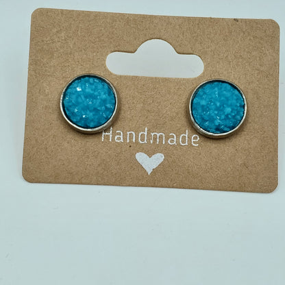 Fuzzy Circle Studs