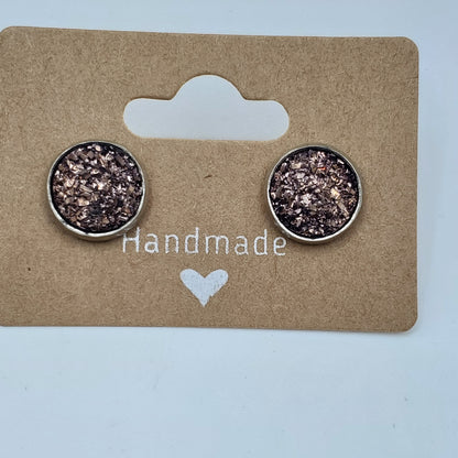 Fuzzy Circle Studs