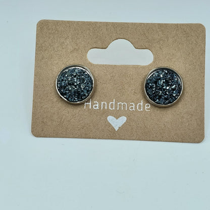 Fuzzy Circle Studs