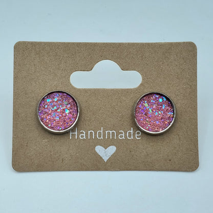 Fuzzy Circle Studs