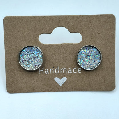 Fuzzy Circle Studs