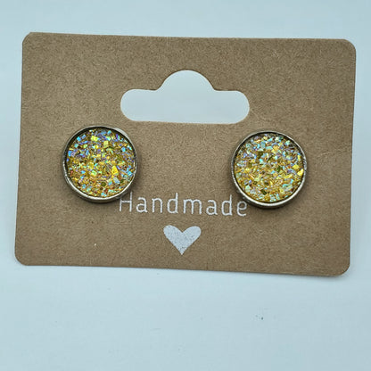 Fuzzy Circle Studs