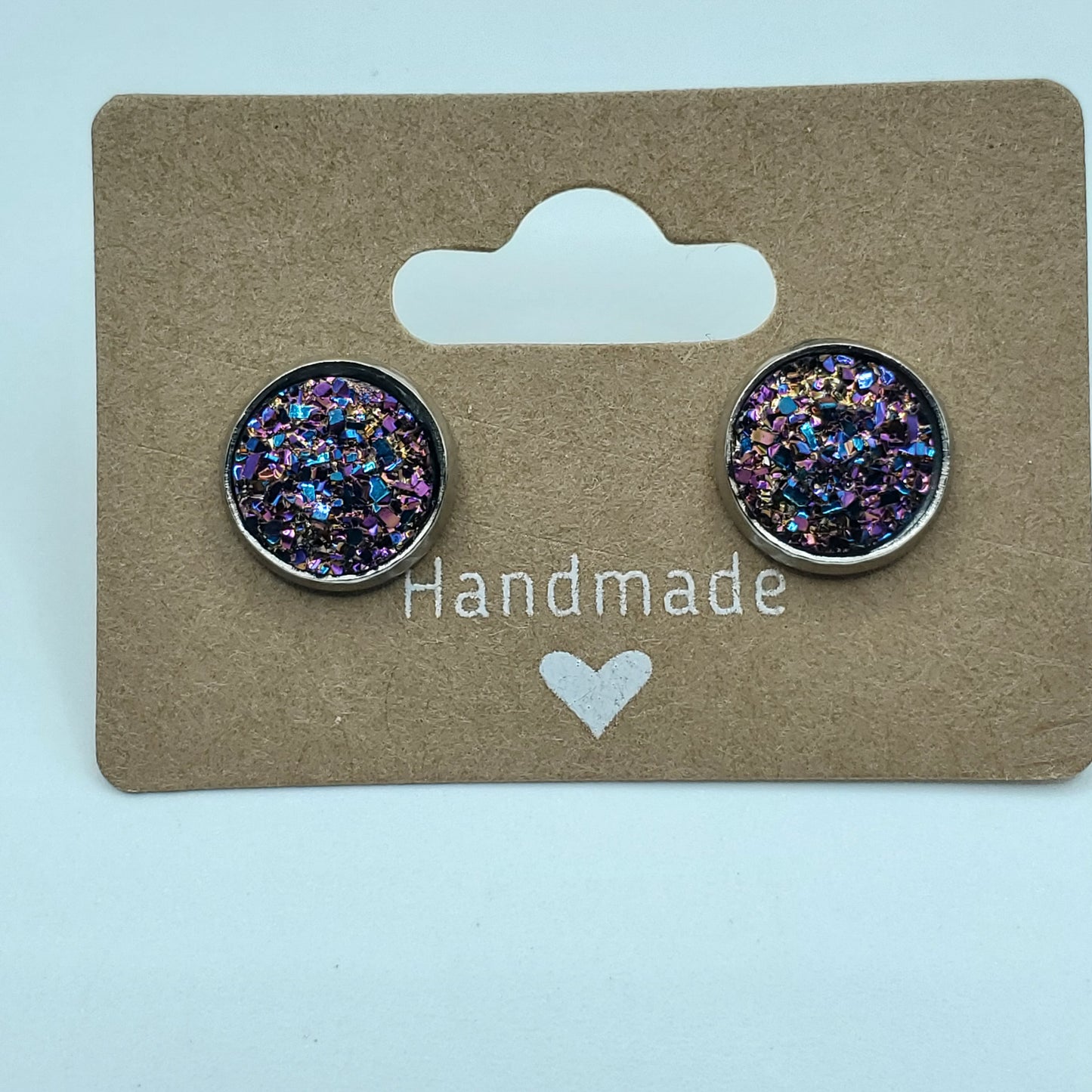 Fuzzy Circle Studs