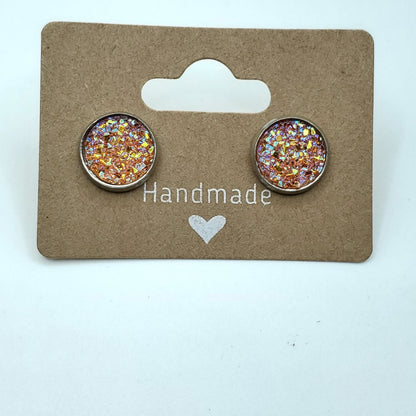 Fuzzy Circle Studs