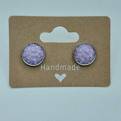 Fuzzy Circle Studs