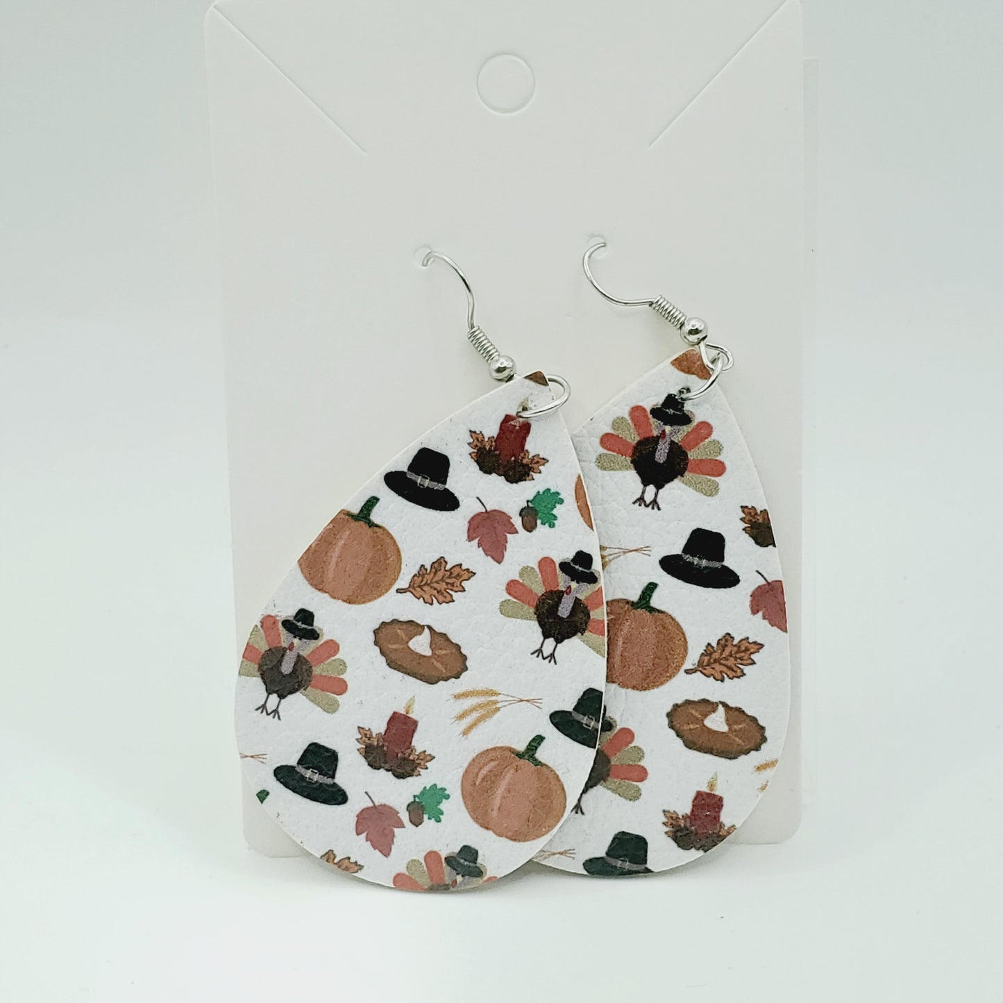 Fall Faux Leather Earrings