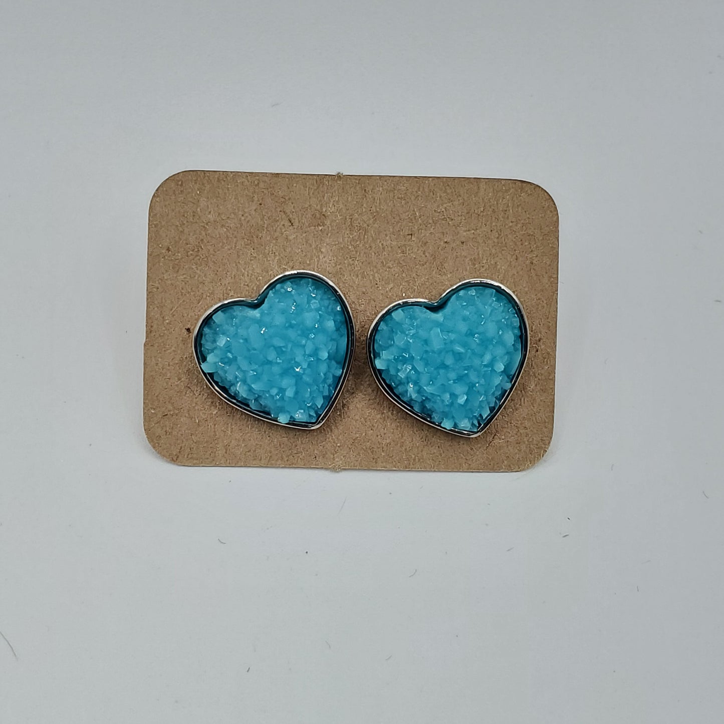 Fuzzy Heart Studs