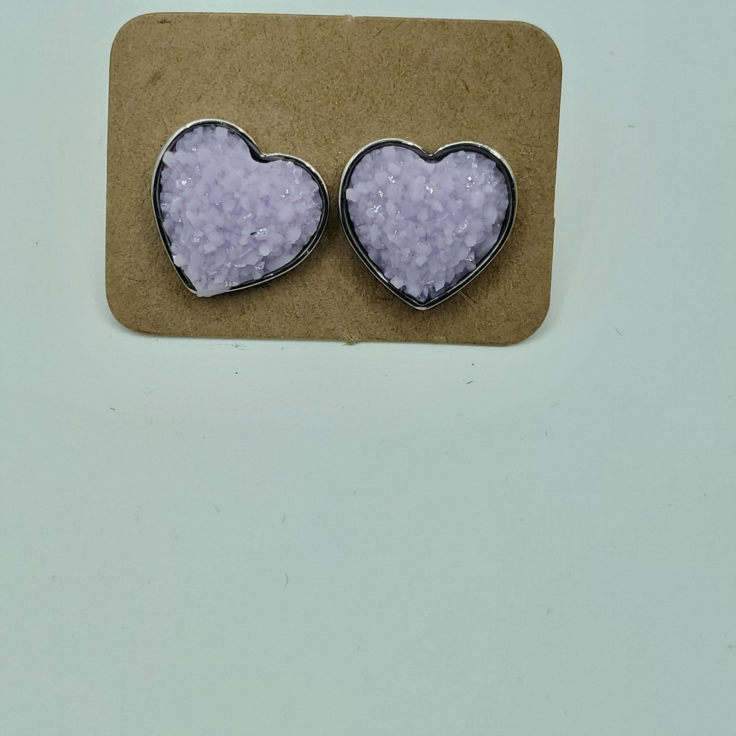 Fuzzy Heart Studs