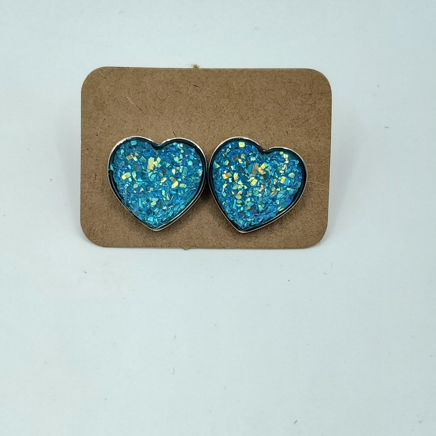 Fuzzy Heart Studs