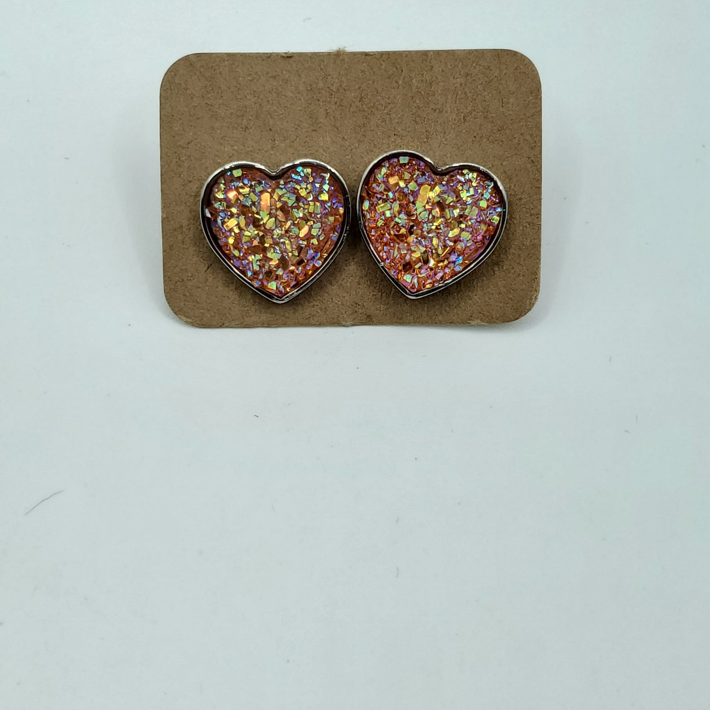 Fuzzy Heart Studs