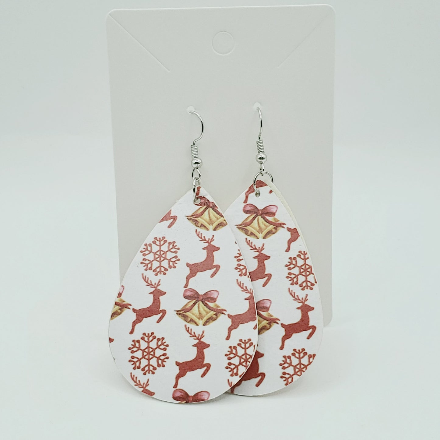 Christmas Faux Leather Earrings