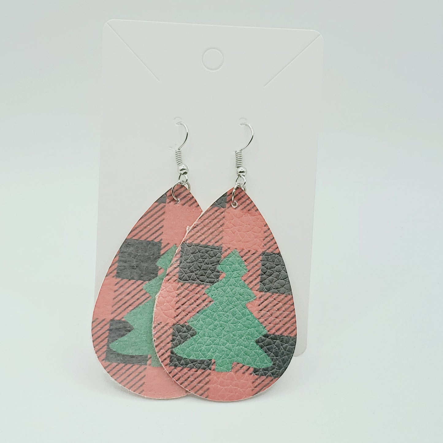 Christmas Faux Leather Earrings