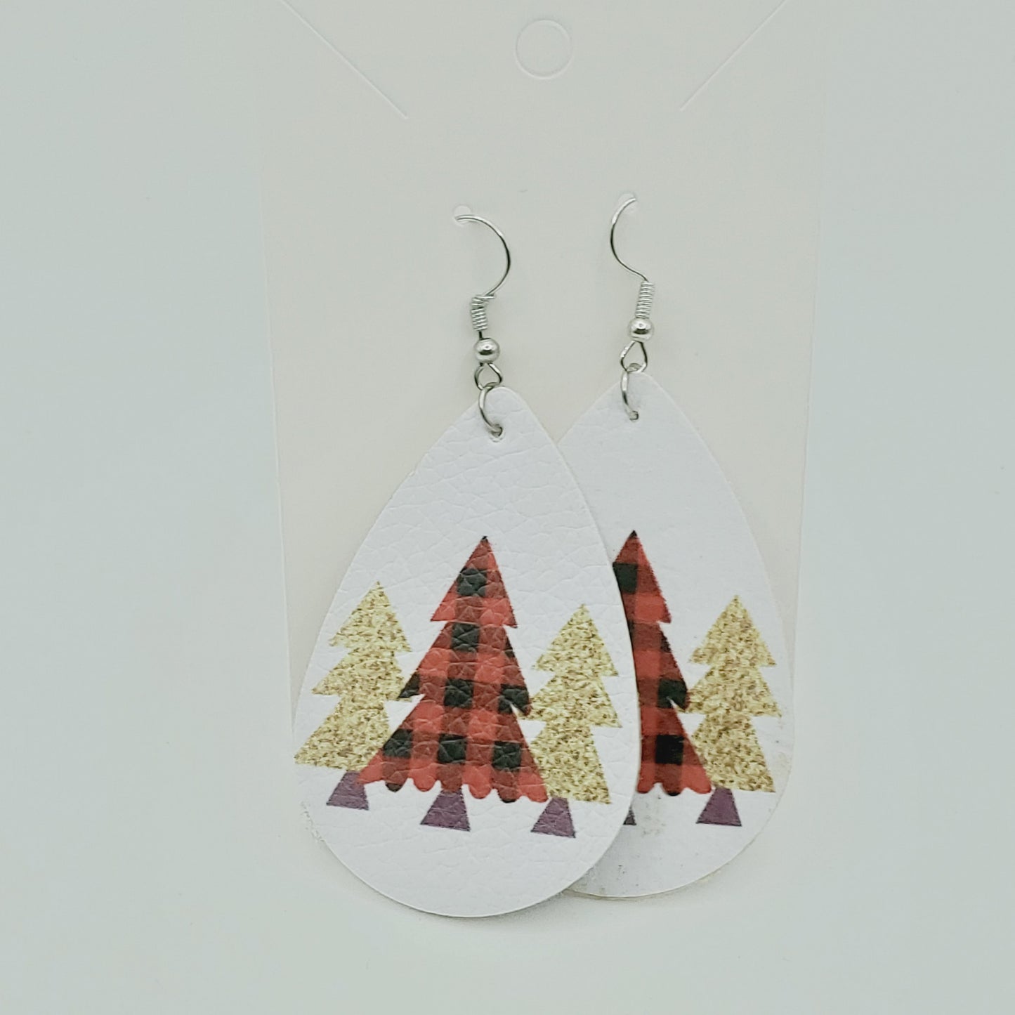 Christmas Faux Leather Earrings