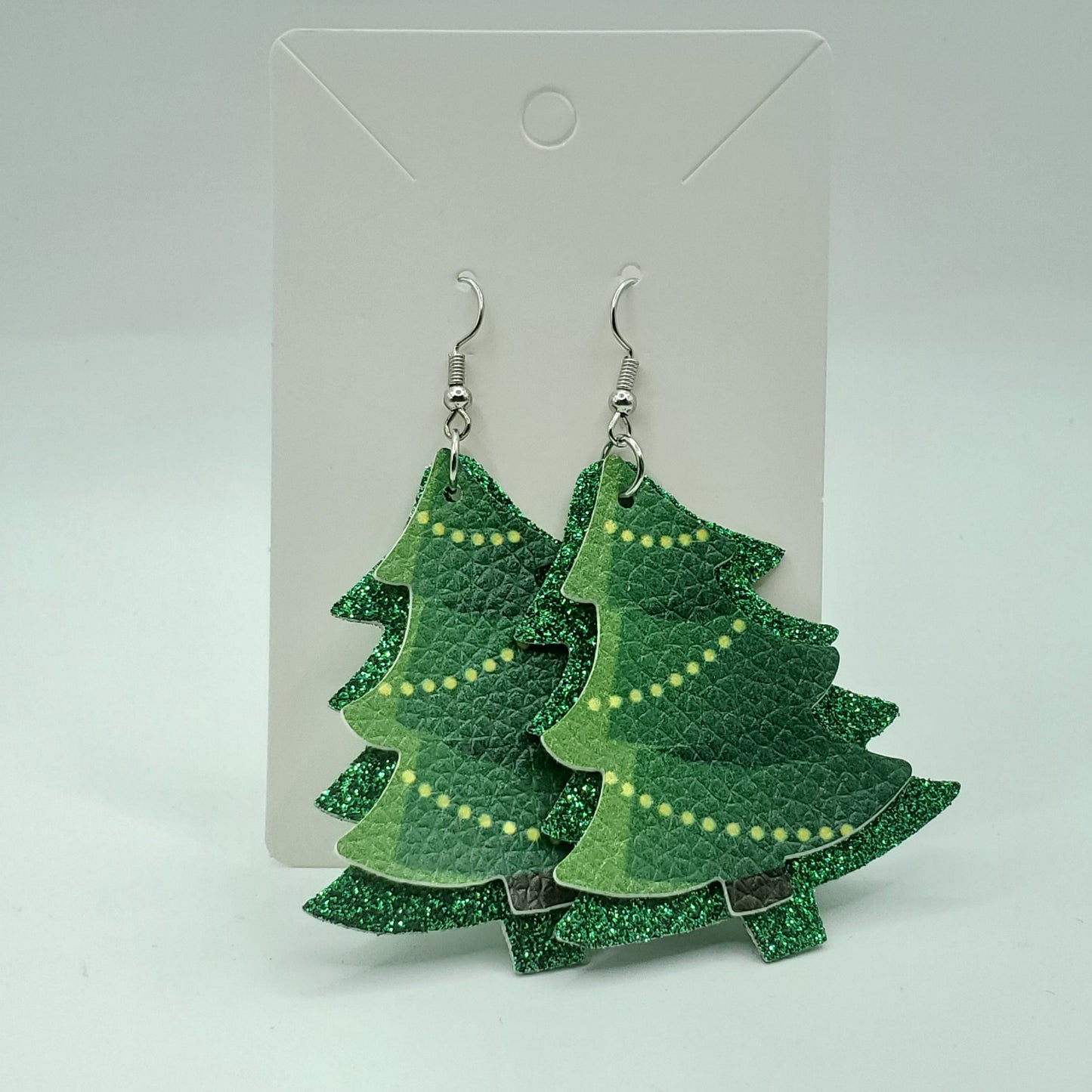 Christmas Faux Leather Earrings