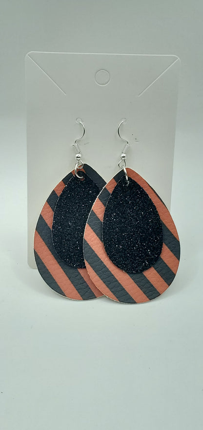 Halloween Faux Leather Earrings