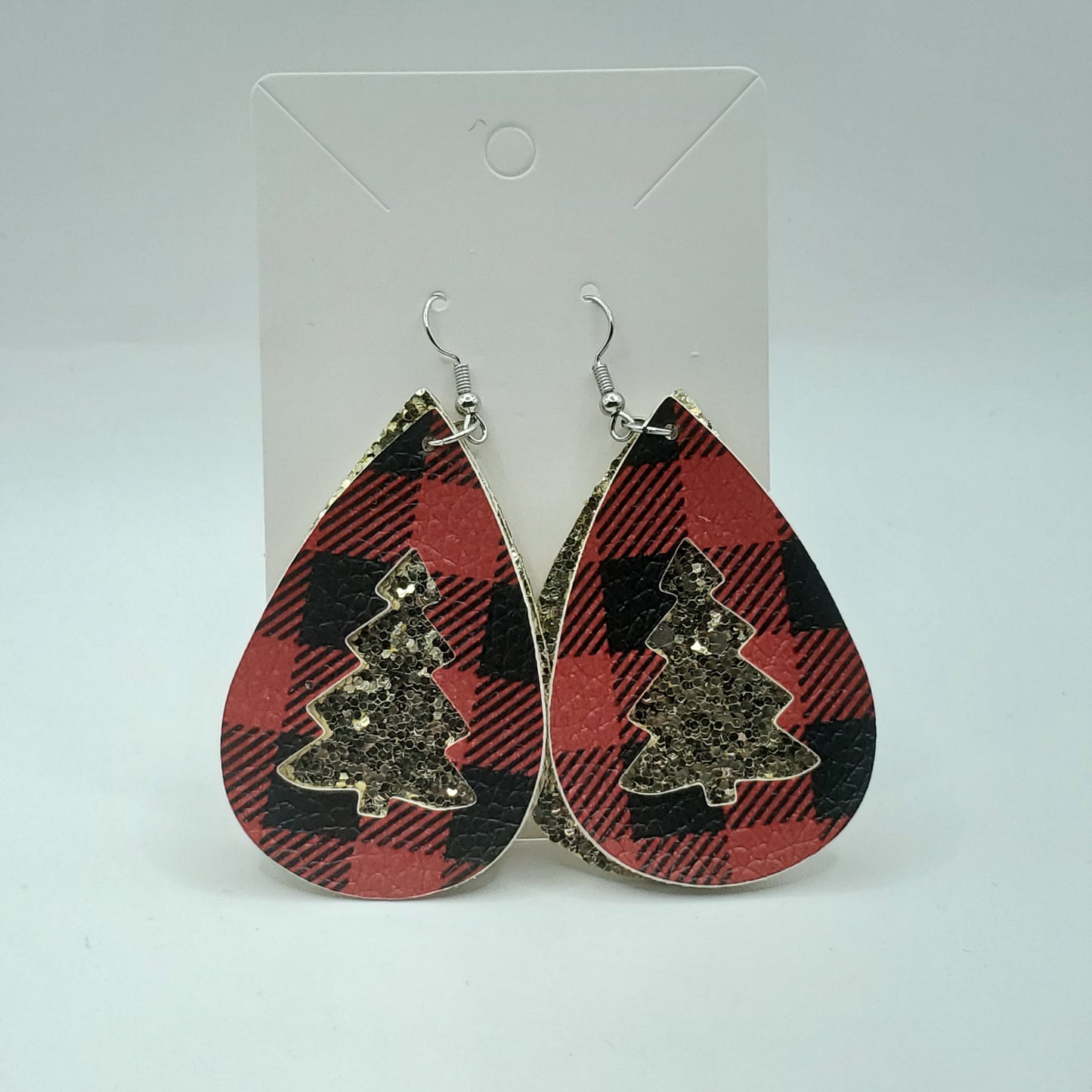 Christmas Faux Leather Earrings