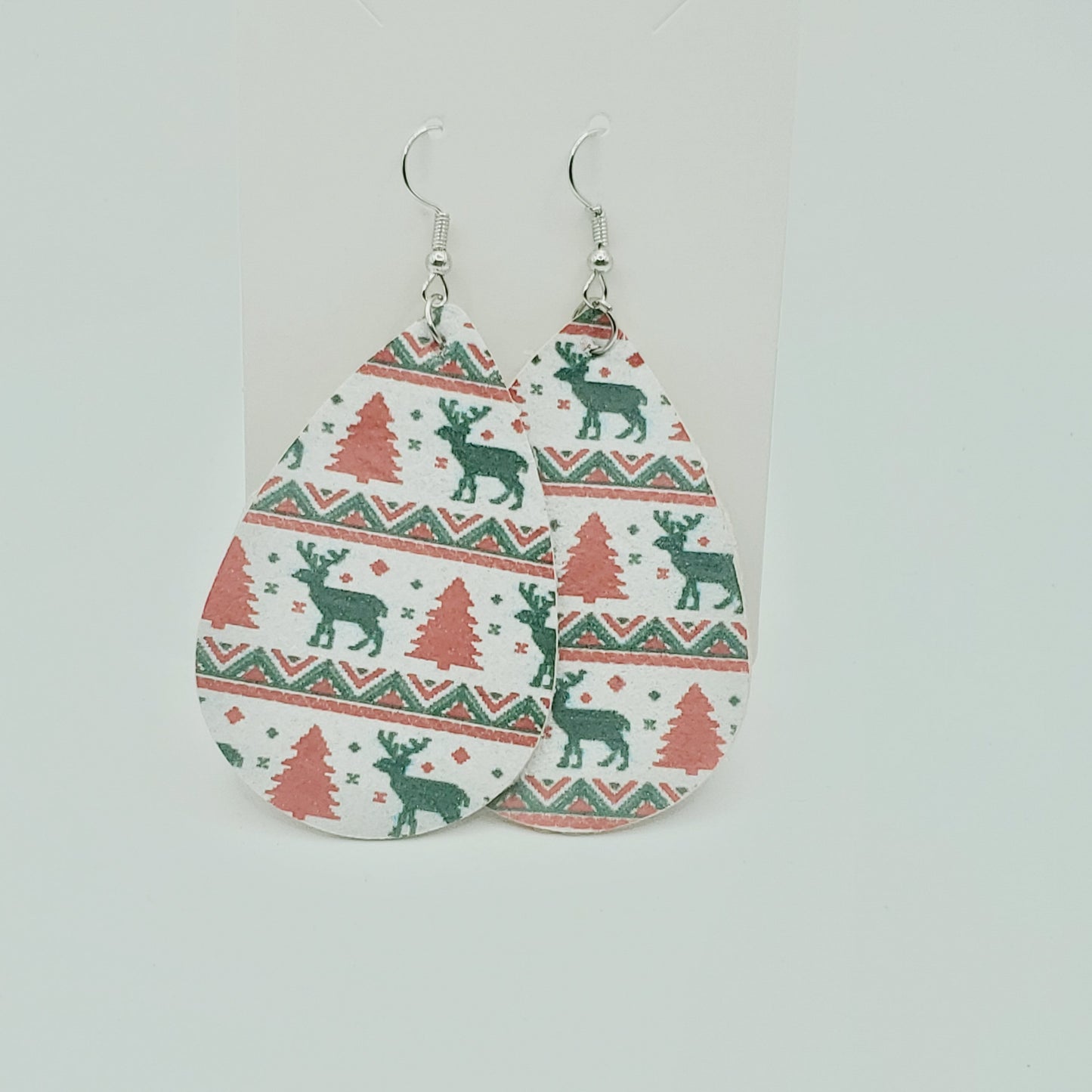 Christmas Faux Leather Earrings