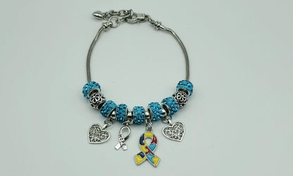 Autism Awareness Charm Bracelet(Silver)