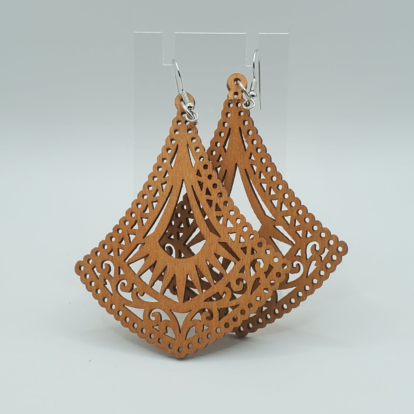 Golden Wooden Earrings