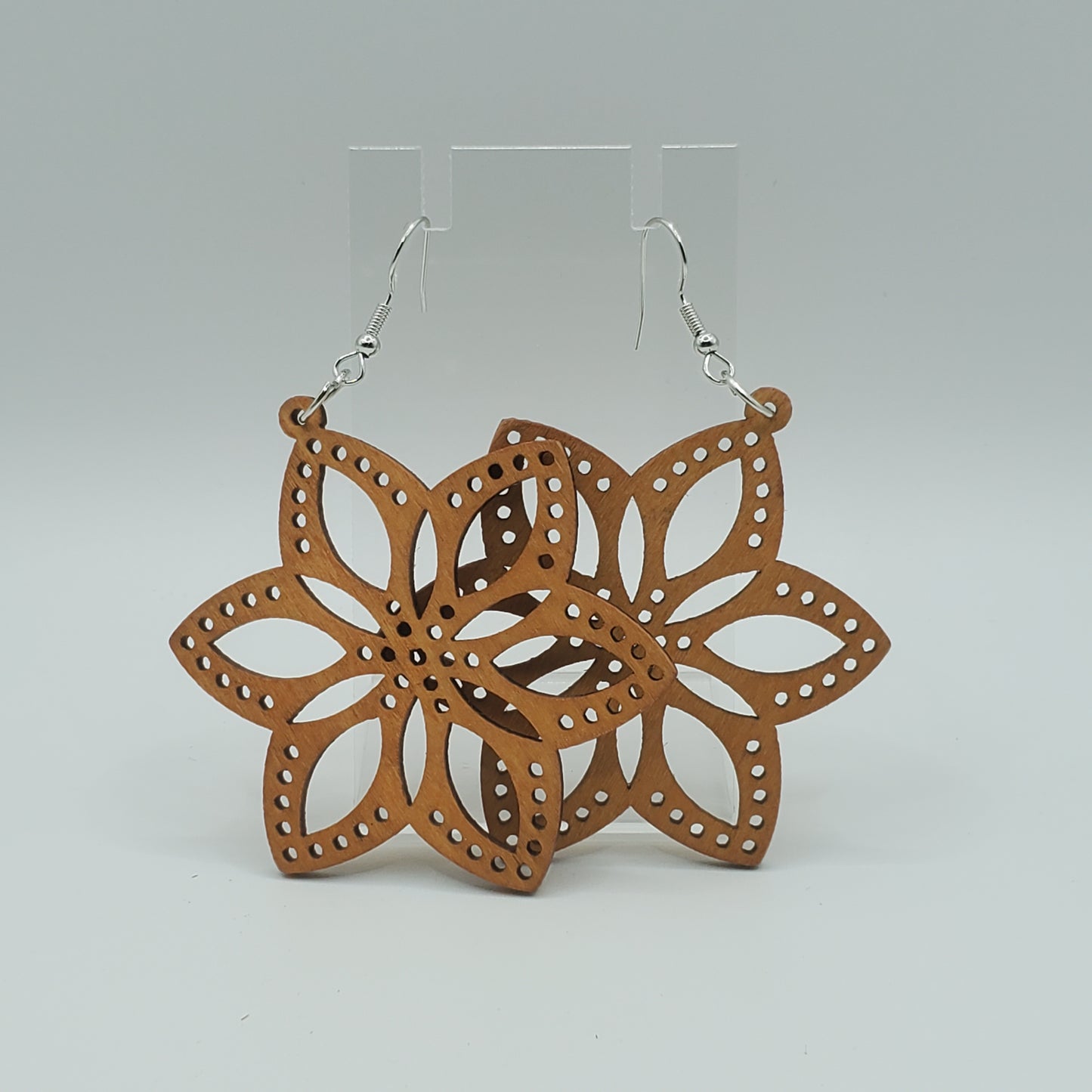 Golden Wooden Earrings