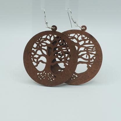 Golden Wooden Earrings