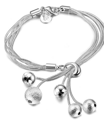 Sterling Silver 925 Five Line Chain Bracelets